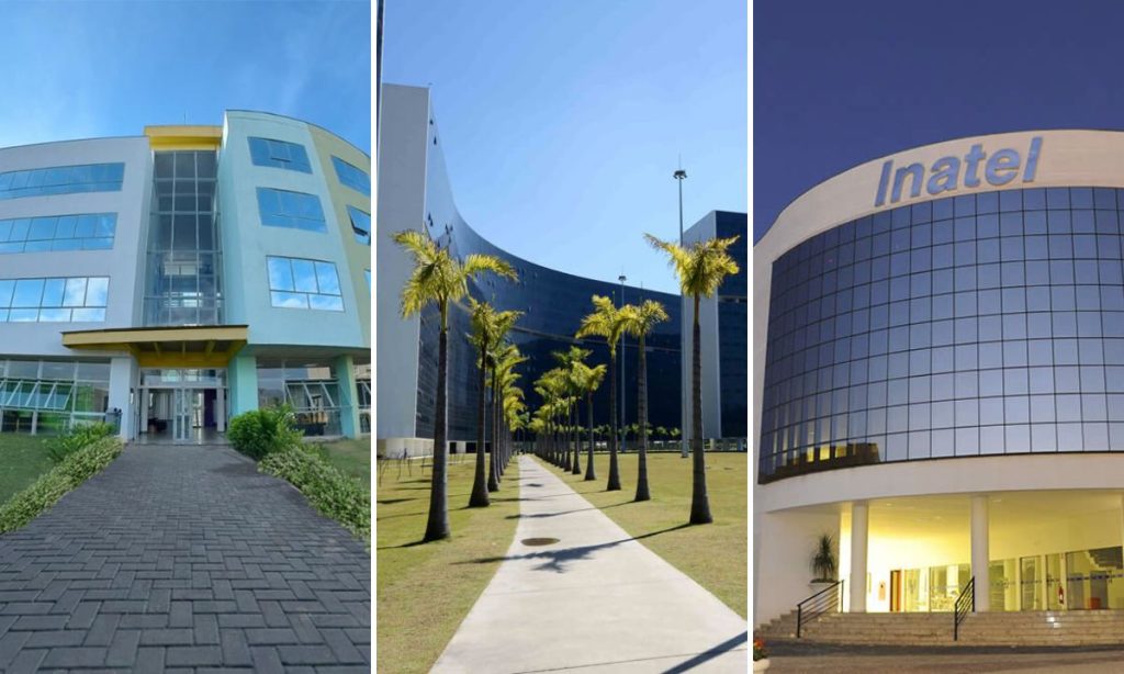 Montagem com as sedes de parceiros institucionais do Conexões