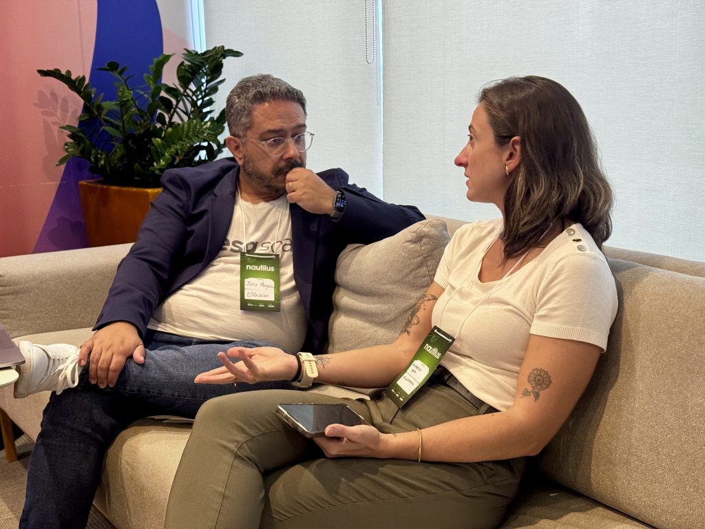 Junio, CEO da ESG Scan, durante a rodada de negócios Nautilus